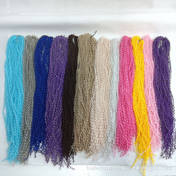 Zizi Braiding hair Micro Zizi Ombre Blonde Purple Blue Grey colors Synthetic Box Braids hair micro Zizi Crochet Braids Hair